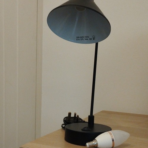 Black desk lamp - desk,