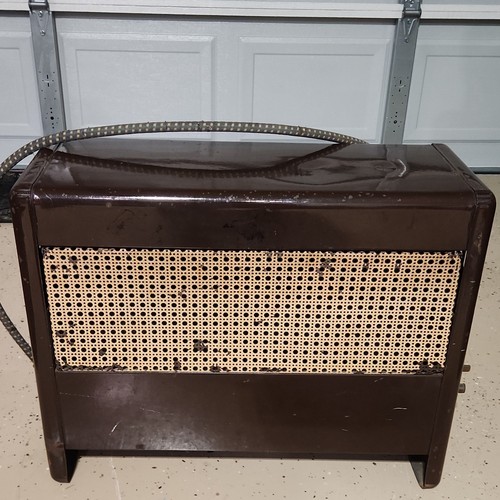 Vintage brown metal gas - vintage,