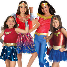 Licensed Girls Wonder Woman Costumes DC Superhero Kids Book Day Fancy Dress New 