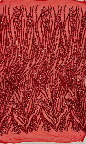 Willow red sequins stretch - on,