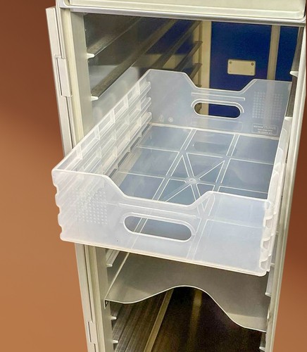 Clear plastic drawer trolley - clear,