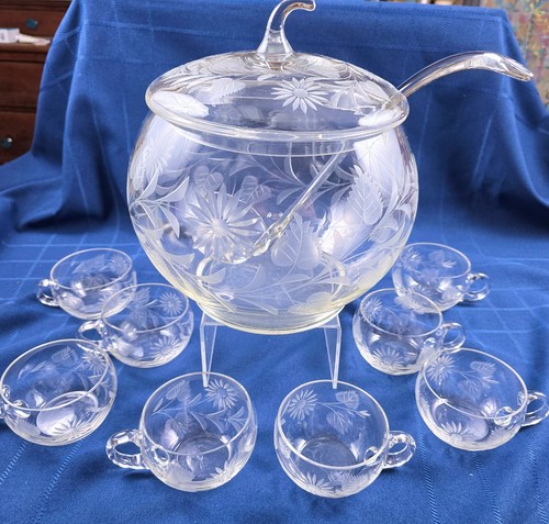 Hand blown glass - punch, w