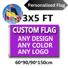 CUSTOM FLAG BANNER. 5FT X 3FT