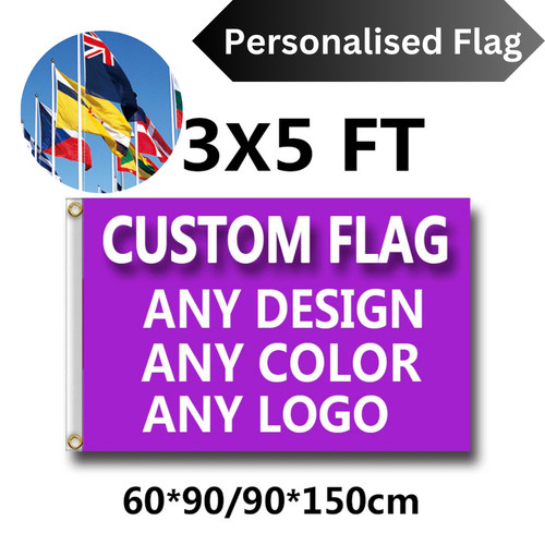 Custom flag banner 5ft 3ft - 5ft, x