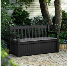 Keter Eden 2-in-1 Decorative wood panelled Garden Outdoor Bench Storage Set