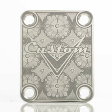 New Neck Plate Custom - Nickel - Guitar, Bass.