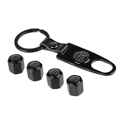 Black set valve dust caps - black,