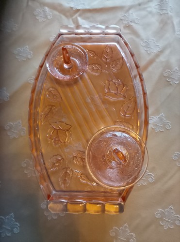 Vintage peach pink glass - vintage,