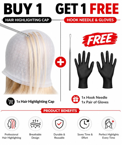 Hair highlighting dye cap - highlighting,
