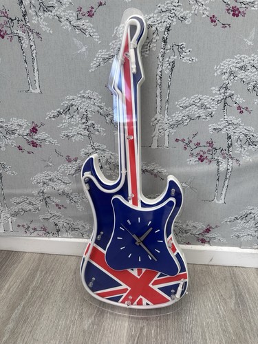 Neon guitar clock 1990 rare - , uk