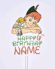 Peter Pan cake topper PERSONALISED X1, cupcakes available too