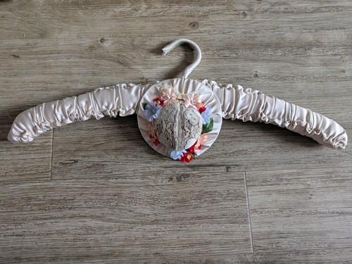 Vintage satin bridal hanger - satin,