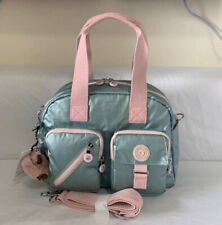 Brand New Kipling HB3510 Defea Large Satchel Shoulder Handbag Metalic GREEN