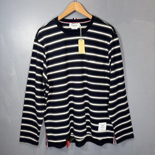 Thom browne mens navy - browne, stripe