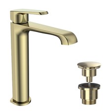 Lunaris Brushed Brass Tall