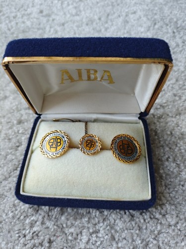 Vintage aiba gold plated round - gold-plated,