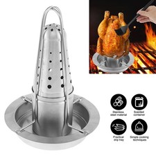 Chicken Roaster Grill ?C BBQ Vertical Beer Can Chicken Rack with Nonstick Stand