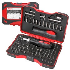 Hi-Spec 101 Piece Multi Bit Screwdriver & Ratchet Set – 1/4in Hex Bits in Case