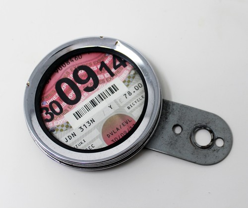 Vintage motorcycle tax disc - tax,