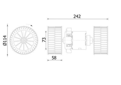 Mahle heater blower fan fits - heater,