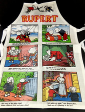 Rupert The Bear & Friends Vintage Child's Apron 1986 Excellent Condition Used F1