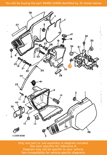 Yamaha grommet 90480 - yamaha, 90480-10408