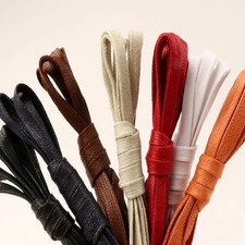1 Pair Waxed Shoelaces Leather