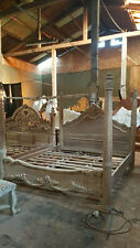 Bespoke Super King bed made of 100%Solid Teak Wood ~ half four poster tester bed