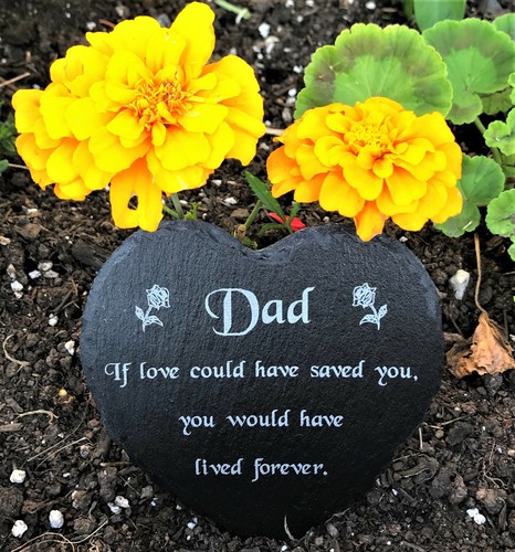 Personalised slate stone heart - personalised,