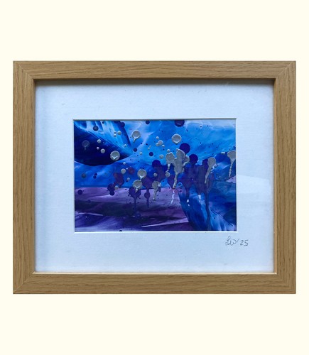 Original abstract wax painting - original,