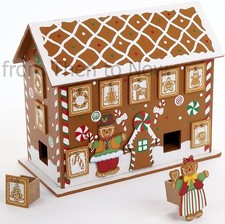 Wooden Gingerbread House Advent Calendar