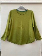 Gudren Sjoden Apple Green Sweater Pointelle Knit, size L Good Condit