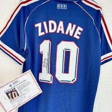Zinedine Zidane Signed FIFA World Cup 1998 France Jersey w/COA Zidane Auto