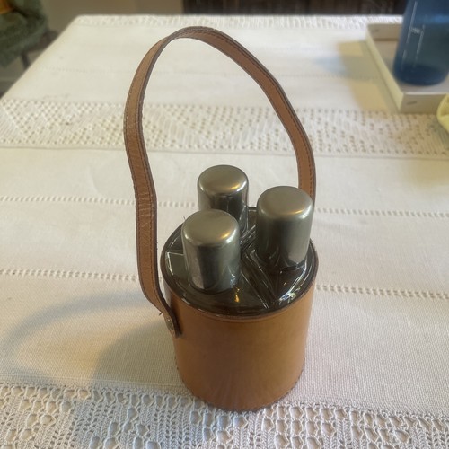 Vintage glass triple bottles - vintage,