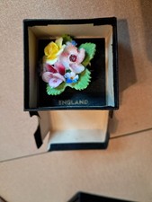 Floral Brooch Denton China Hand Made Bone China with Box and Display Card