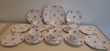 Genuine Shelley Rose Spray Bone China Tea Set 19 Pieces