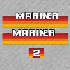 Mariner 2 hp outboard engine decals sticker set reproduction 2HP