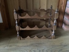 oak wine rack holds 12 bottles