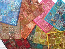Indian Cushion Covers hand made patchwork embroidered 40cm x 40cm (16" x 16")