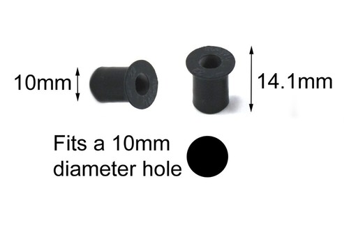 Black rubber nuts well - 6x,