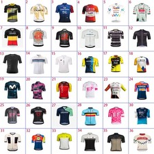 Mens Cycling Jersey Half Sleeve Top Cycle Racing Team Breathable Biking Shirt