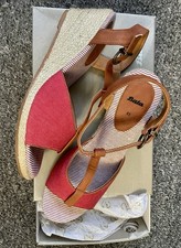 Bata Womens Wedge Sandals Red