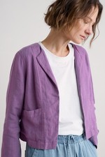 Seasalt Women's Regular Country Lane Linen Jacket Light Damson