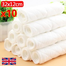 10 Pack Muslin Squares 100% Cotton Baby Soft Swaddle Cloths Nappy Bibs 32x12CM