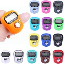 Digital LCD Knitting Row Counter Crochet Stitch Finger Tally with Strap 0 - 9999