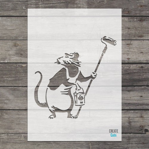 Banksy rat with paint roller - banksy,