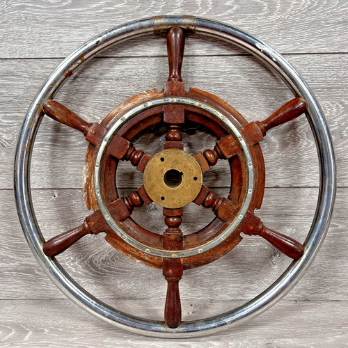 Vintage wood brass - brass, steel