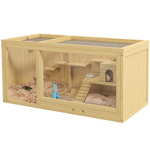Pawhut wooden hamster - pawhut,