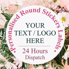 PERSONALISED ROUND PRINTED STICKERS CUSTOM CIRCLE LOGO LABELS BUSINESS MATTE