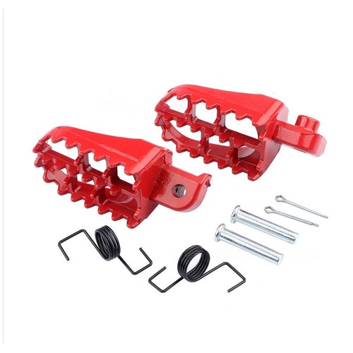 Red aluminum dirt bike foot - red,